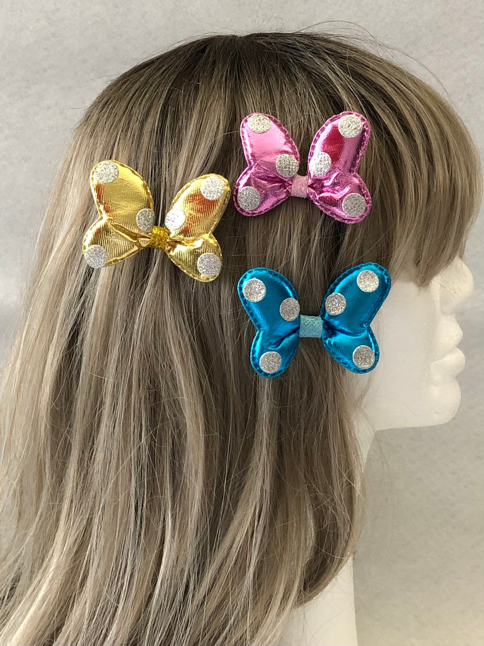 3pc Set 3 Metallic Hair Clips Toddler Women Accessories Etsy