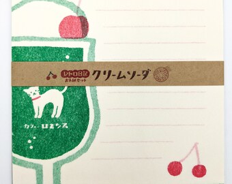 Retro diary letter writing set < cream soda> / Furukawashiko / food paper / Writing paper /Japanese stationary