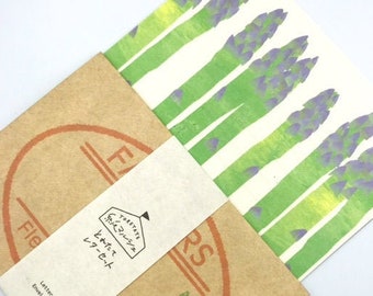 Letter writing set <asparagus> / Furukawashiko  / Writing paper / Japanese stationary