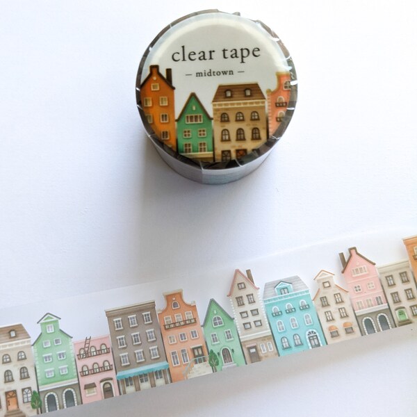 Clear tape < Midtown > / MIND WAVE / Masking tape / Washi tape / Planners Bullet Journals Scrapbooking / Japanese stationary