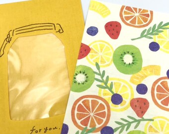 Marche letter writing set <Fruit> / Furukawashiko / Food paper / Writing paper /Japanese stationary