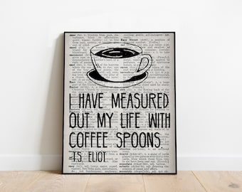 T.S. Eliot - Medindo minha vida com colheres de café - obra de arte