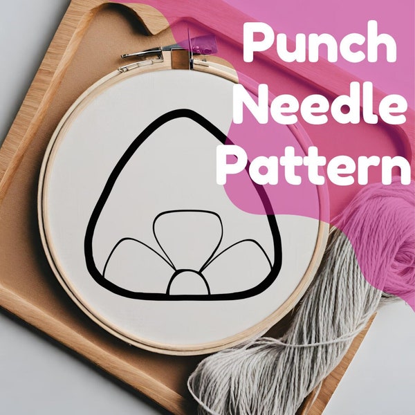 Punch Needle Patterns PDF | Punch Needle Coaster | Flower Mug Rug | Flower Embroidery Pattern