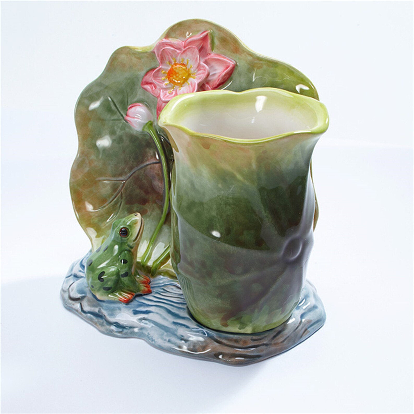 Ceramic pen holder/retro desk pencil and pen holder ceramic Etsy