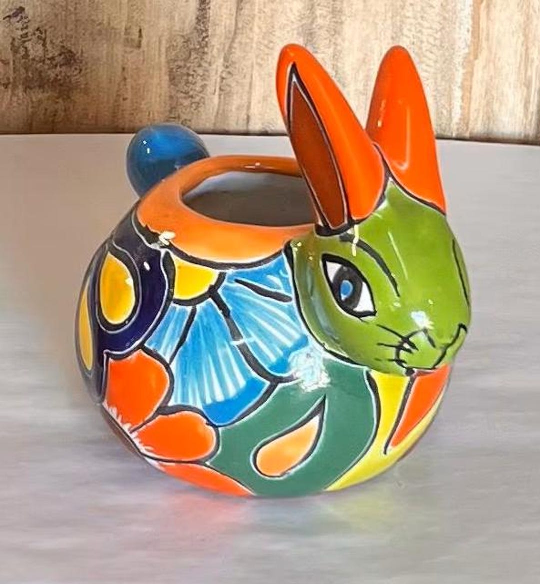 Talavera Rabbit Planter - Etsy