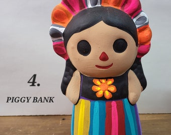陶器製メキシコ女性人形/貯金箱 - Etsy 日本