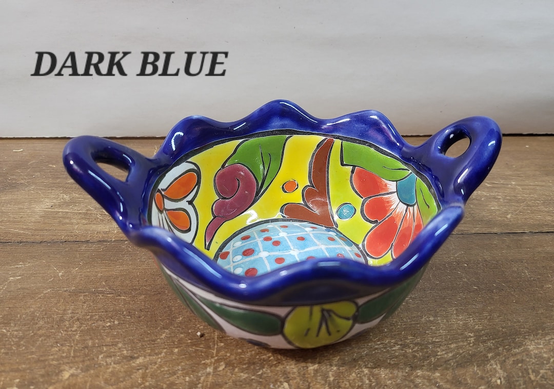 Wave Rim Bowl Wavy Rim Talavera Bowl W/ Handle - Etsy