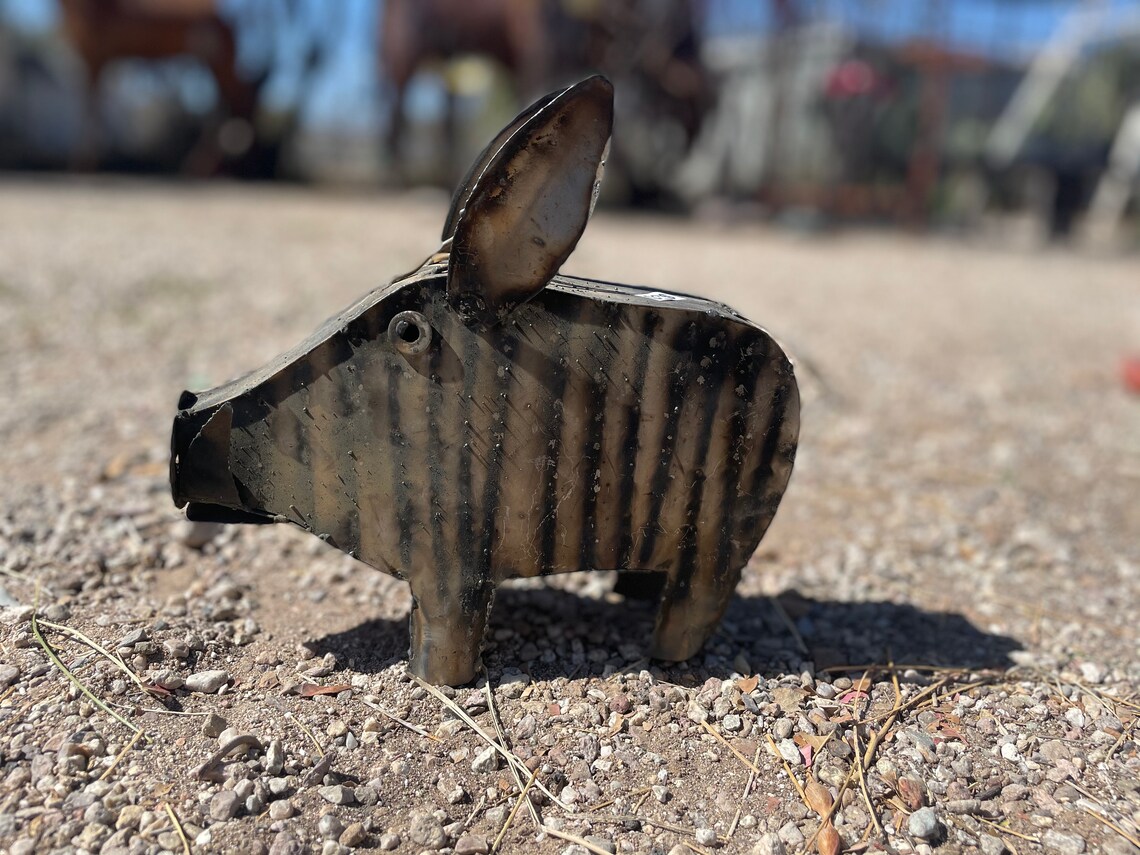 Rustic Outdoor Metal Javelina Desert Animals Garden Decor Etsy