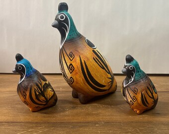 Southwest Quail, Handmade Decor, Gift, Southwest Pottery