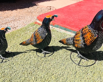Multi-Color Metal Quail