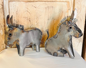 Mini Donkey Metal Statue