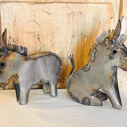 Mini Donkey Metal Statue
