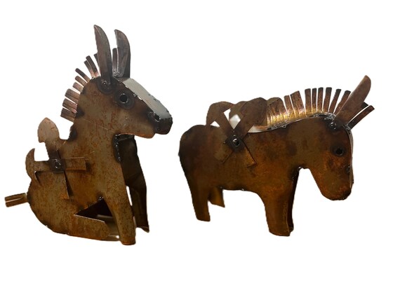 Burro de metal Escultura de jardin de metal Burro Decoracion de jardin Decoracion de burro Escultura de metal al aire libre Etsy Espana
