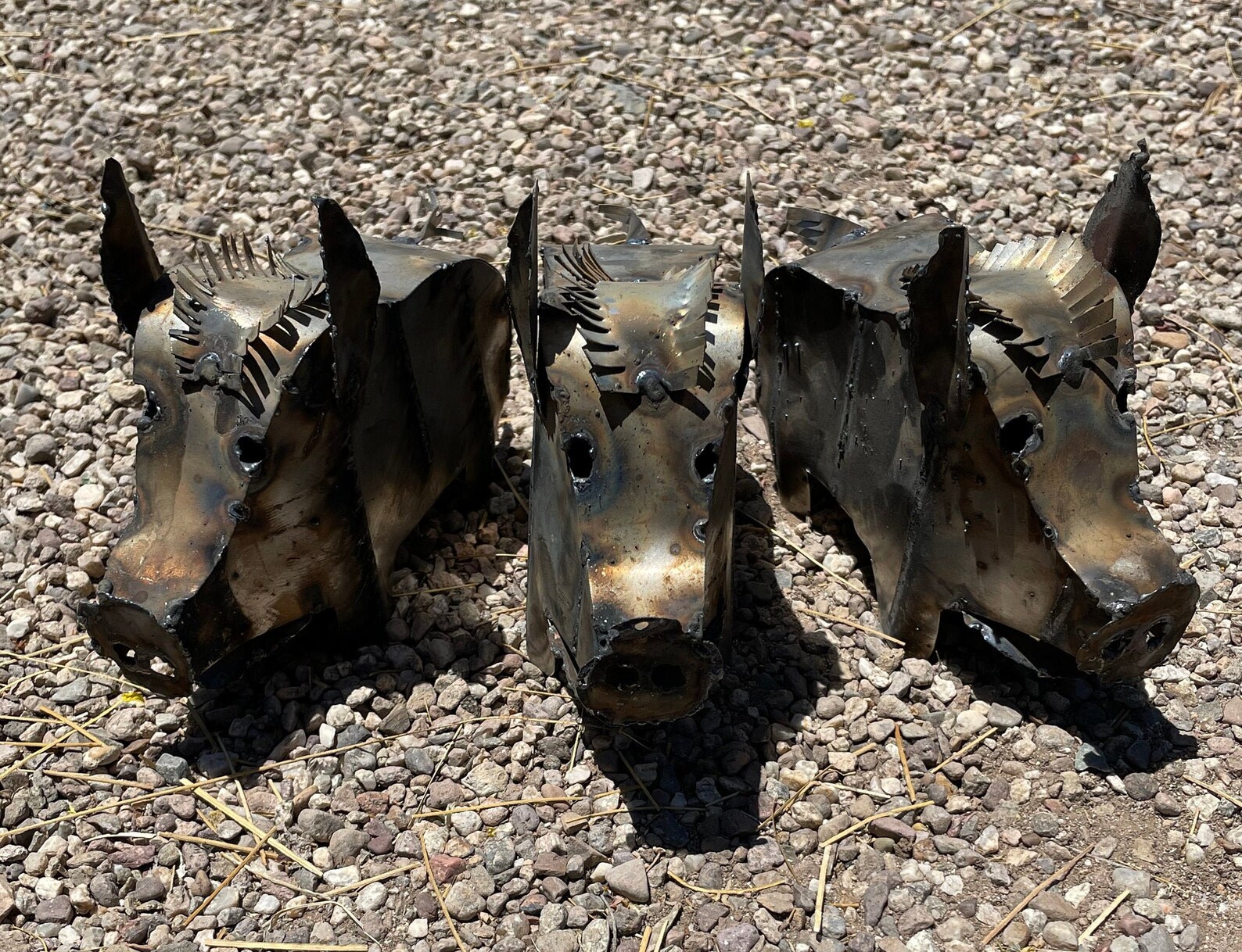 Rustic Outdoor Metal Javelina Desert Animals Garden Decor Etsy