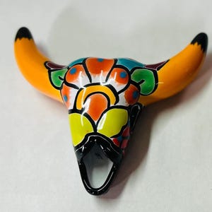 Talavera Cow/Bull Horn Skull Wall Art