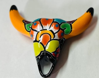 Talavera Cow/Bull Horn Skull Wall Art