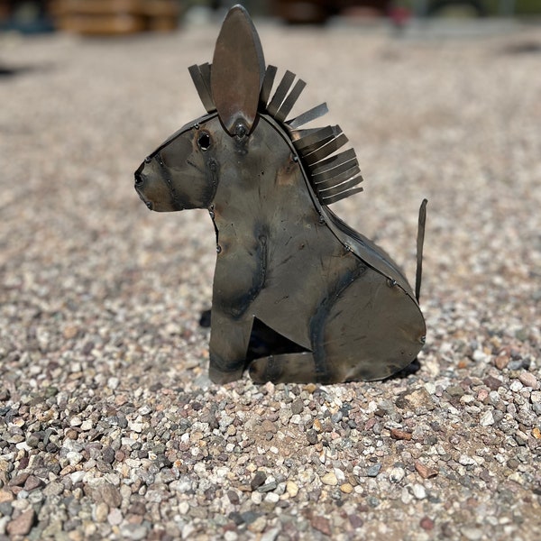 Metal Donkey Yard Art Statue Etsy UK