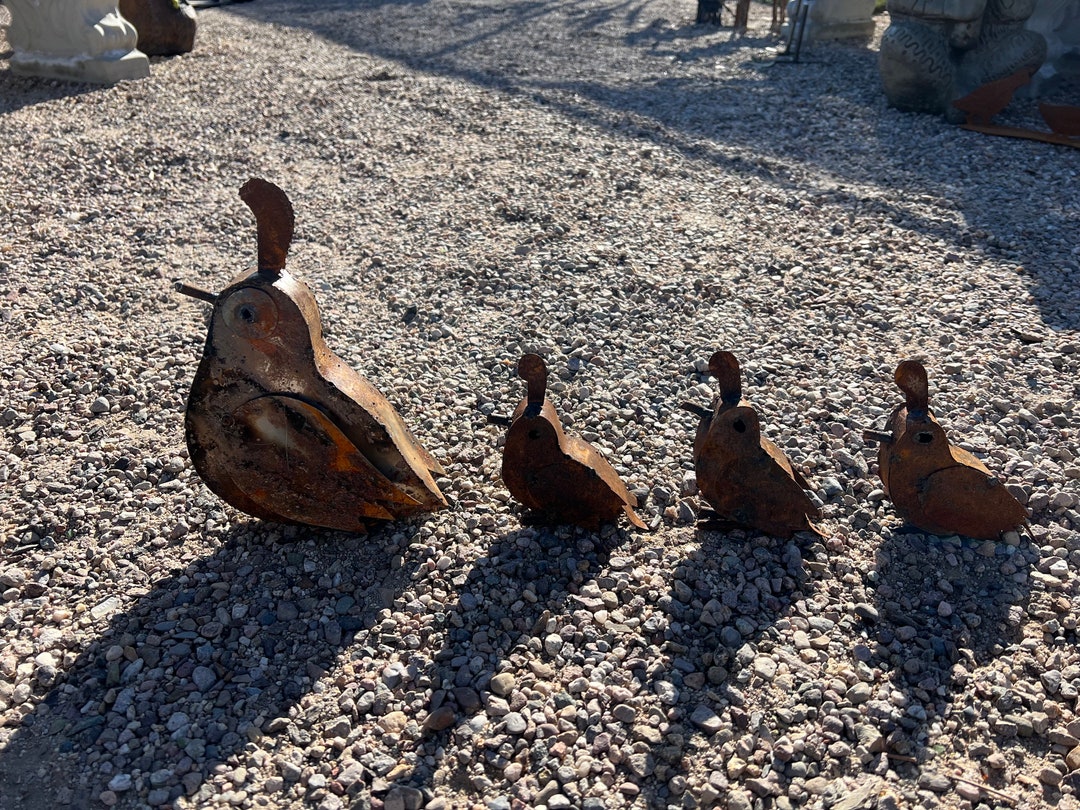 Rustic Outdoor Metal Quail Desert Animals Garden Decor Home Etsy
