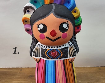 手描きのマリア人形貯金箱 - メキシコの陶器装飾 - Etsy 日本