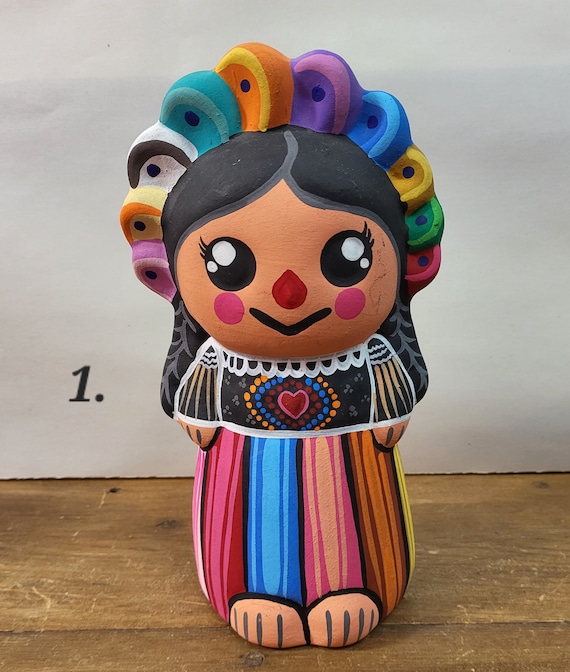 陶器製メキシコ女性人形/貯金箱 - Etsy 日本