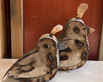 Rustic Outdoor Metal Quail, Desert Animals, Garden Decor, Home Living, Handmade Sculpture, Handcrafted Art, Bird
