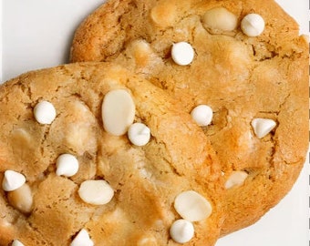 Six White Chocolate Macadamia Nut Cookies