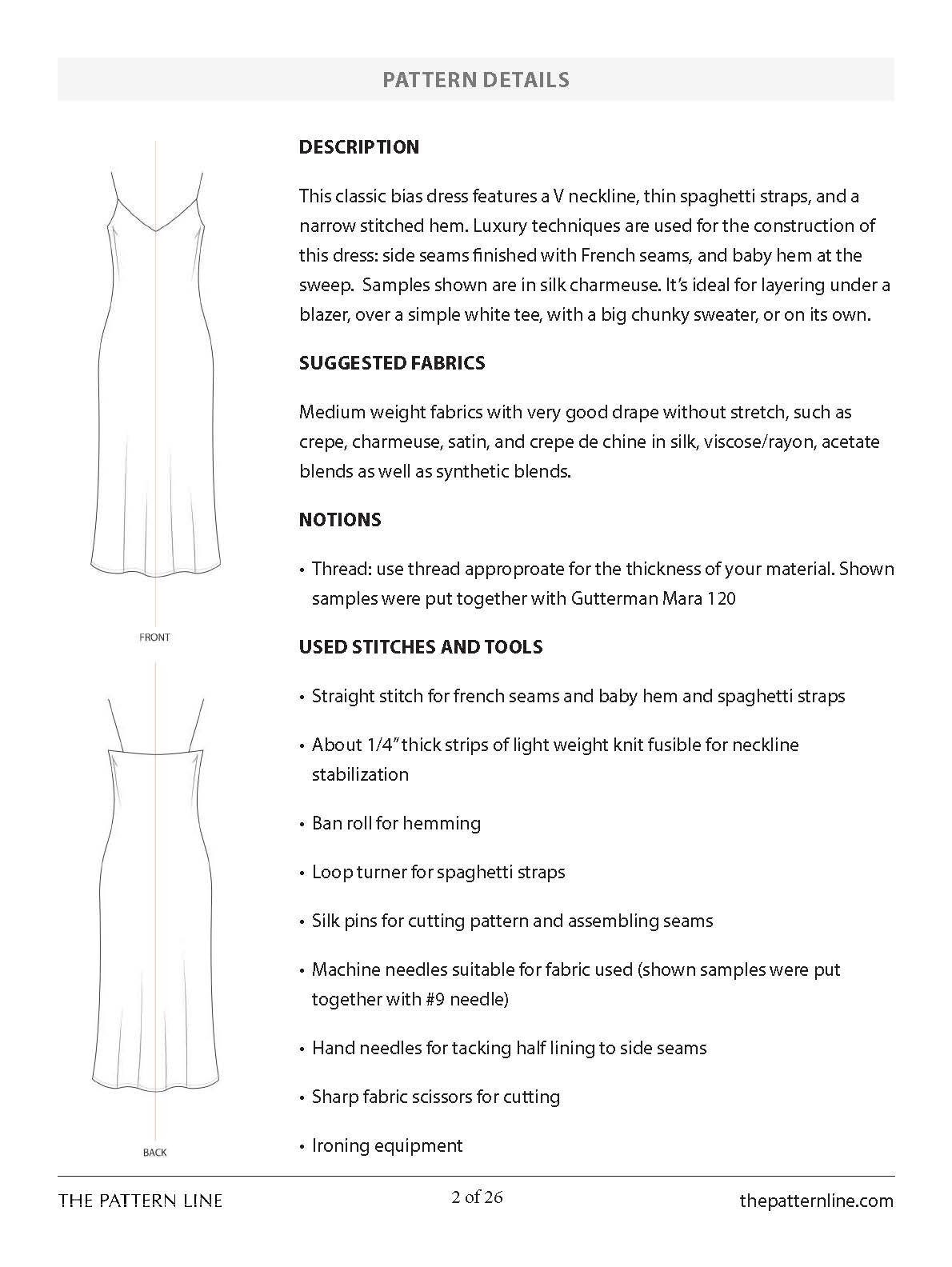 Crosby Bias Dress PDF Sewing Pattern Etsy Australia