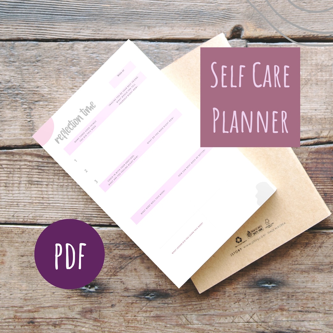 Self Care Planner, Printable Wellness Planner, Printable Self Care ...