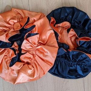 Haar Satin Bonnet, Reversible Bonnet, Luxury Bonnet, Double Layer Bonnet, African Print Bonnet, Satin Bonnet.