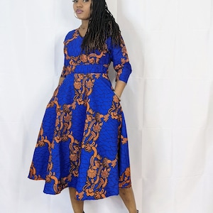 Modele robe portefeuille en pagne top