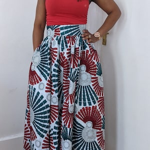 African Print Maxi Skirt, women skirt, Ankara Skirt, African skirt with slit.