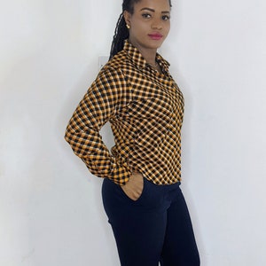 African Print Shirt, Ankara Shirt, Women Shirt, Fitted Shirt.