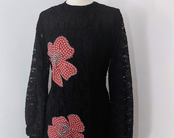 Net Lace Ankara Patchwork, Women clothing, African Print Dress, Occasion Dress.UK 16/US12