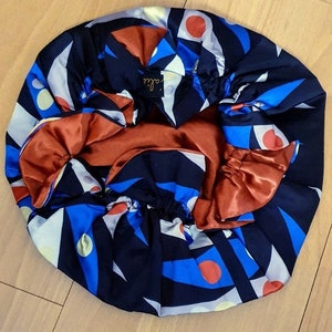 Luxury handmade reversible Hair Bonnet, Double sided silk satin