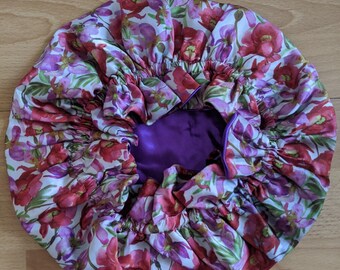 Omkeerbare satijnen slaapmuts, Afrikaanse print, handgemaakte haarbescherming