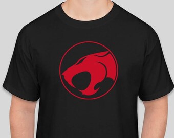 Classic vintage retro cartoons Thundercats logo graphic t shirt tee