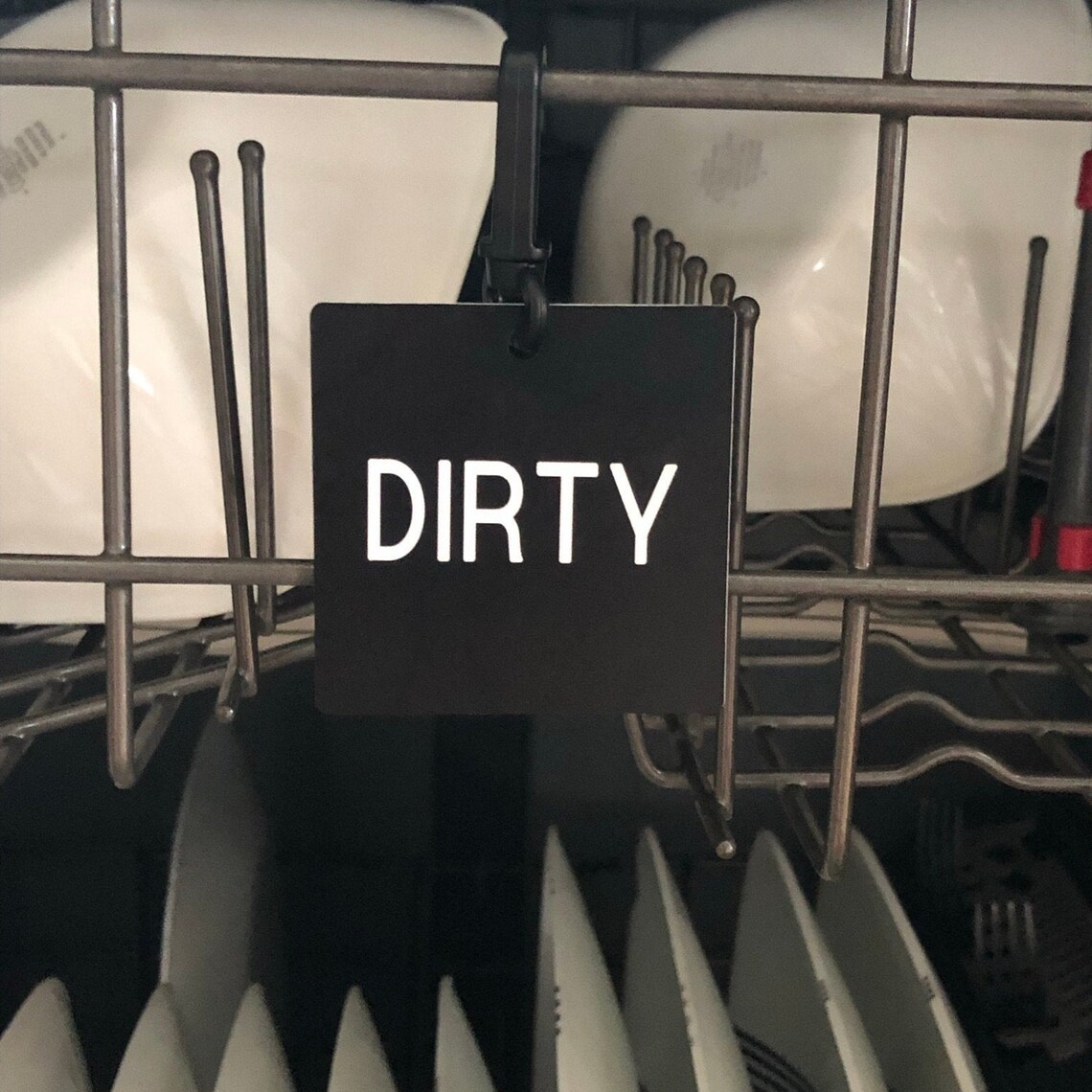 Clean or Dirty Tag Dishwasher Sign Doublesided Engraved Etsy