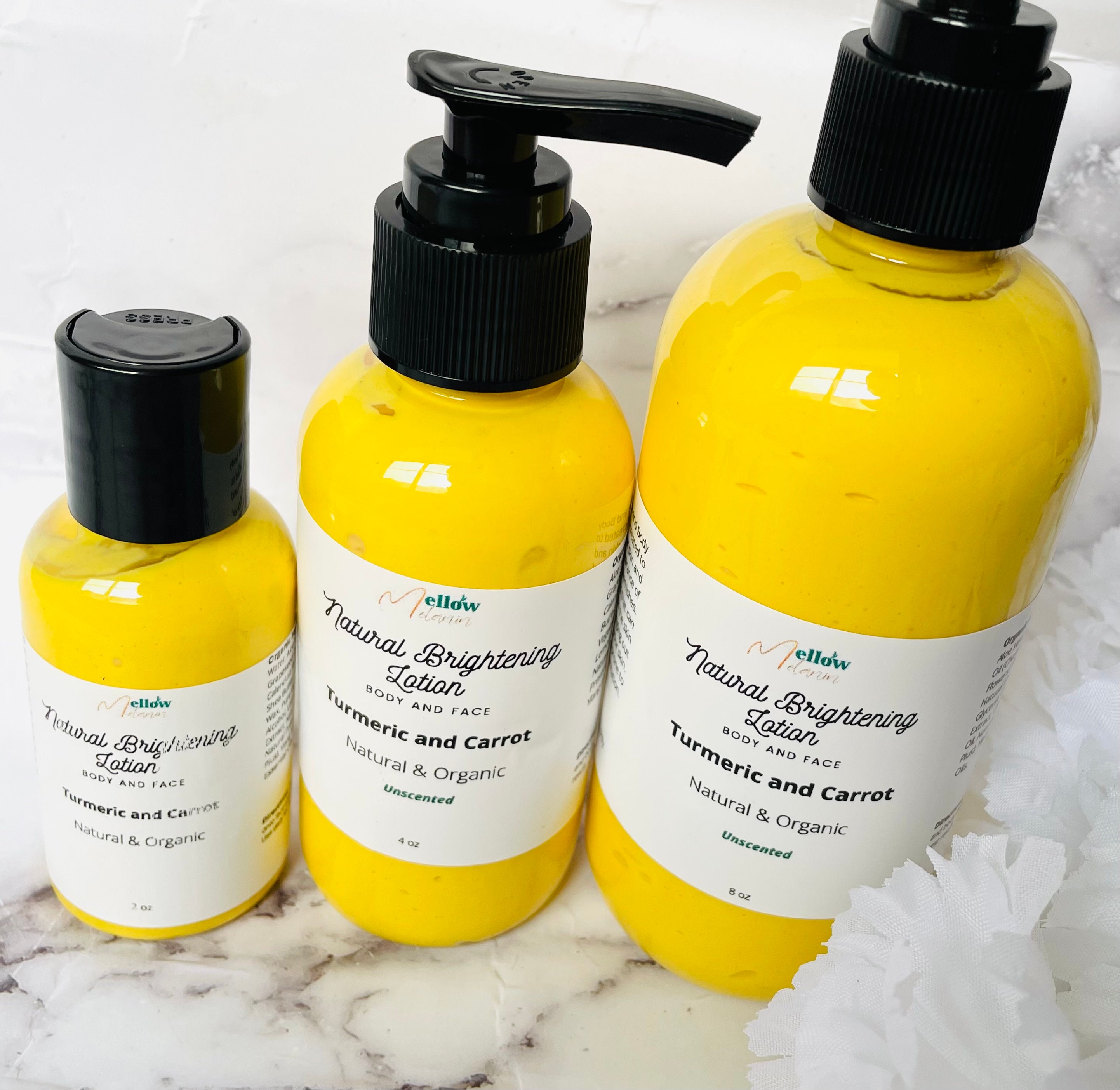 Turmeric and Carrot Lotion, Natural and Organic Lotion, Face and Body Lotion