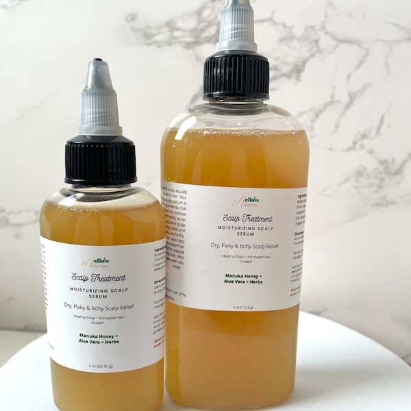 Herb Infused Aloe Manuka Honey Scalp Serum with MSM, Scalp Care Hair Growth Serum