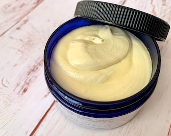 SCENTED and UNSCENTED Whipped Mango Butter Vegan Mango Body Butter Handmade Non Greasy Moisturizing Skin Butter for Sensitive Skin