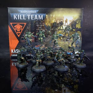 Games Workshop Warhammer 40000 Kill Team: Astra Militarum Kasrkins Box Art FANTASTISKT MÅLNINGSJOBB!!
