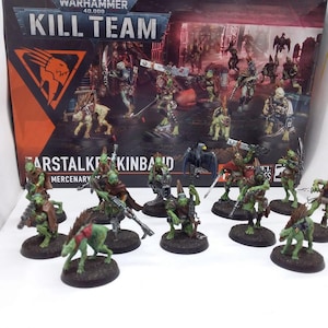 Games Workshop Warhammer 40000 Kill Team Tau Empire Firestalker Kinband Kroot Army Team Box Art FANTASTISKT MÅLNINGSJOBB!!