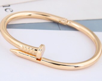 cartier nail bracelet etsy