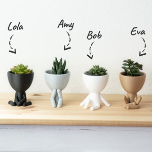 Cute person planters | planter Gift | succulent planter | funny planter | cute flower pot