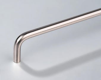 Flint Solid Brass Tubular Cabinet Pulls – Silver Finish, Modern Drawer Hardware
