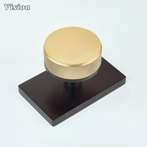 Puxador de porta em latão serrilhado – Dourado, Bronze Envelhecido, Puxador moderno para interiores