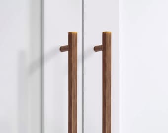 Solid Brass Hexagonal Cabinet Pulls | Modern Brushed Gold Drawer Handles