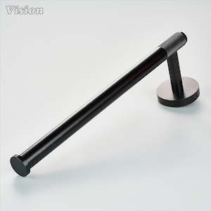 Knurled Brass Towel Holder – Oil Rubbed Bronze Finish, Solid Brass Bathroom Rack