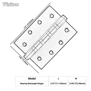 Antique Bronze rectangular bearing brass door hinge for furniture doors and panels