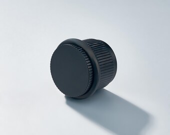 Avalon Solid Brass Linear Knurled Door Stop - Black